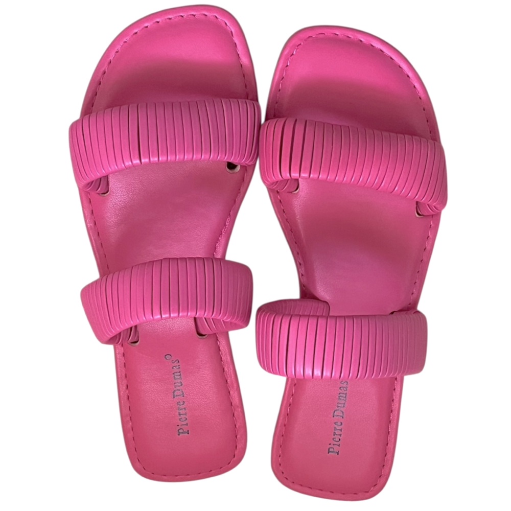 Pierre Dumas Flamingo Woven Sandals